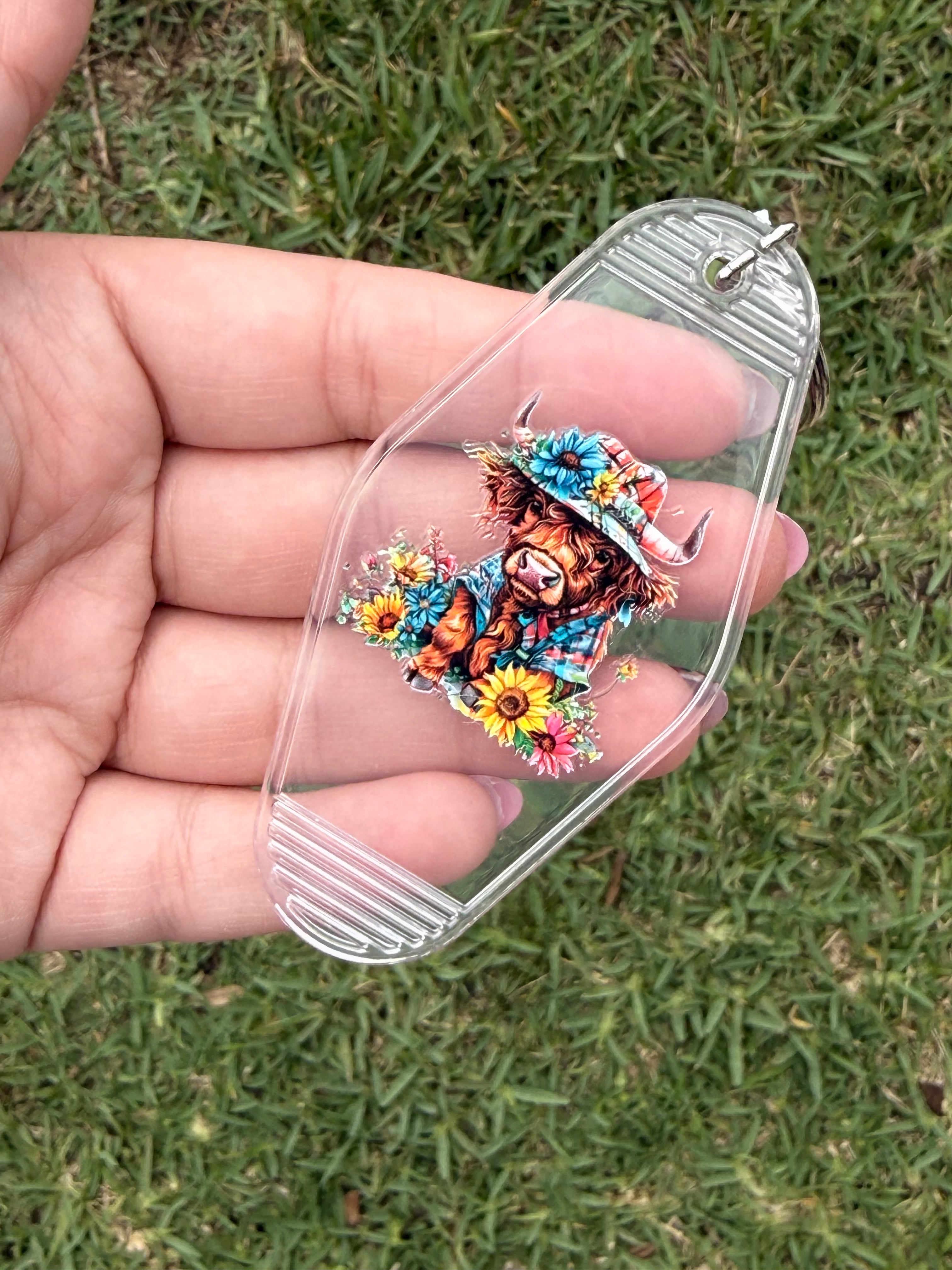 #37- Cow Collection Motel Keychains