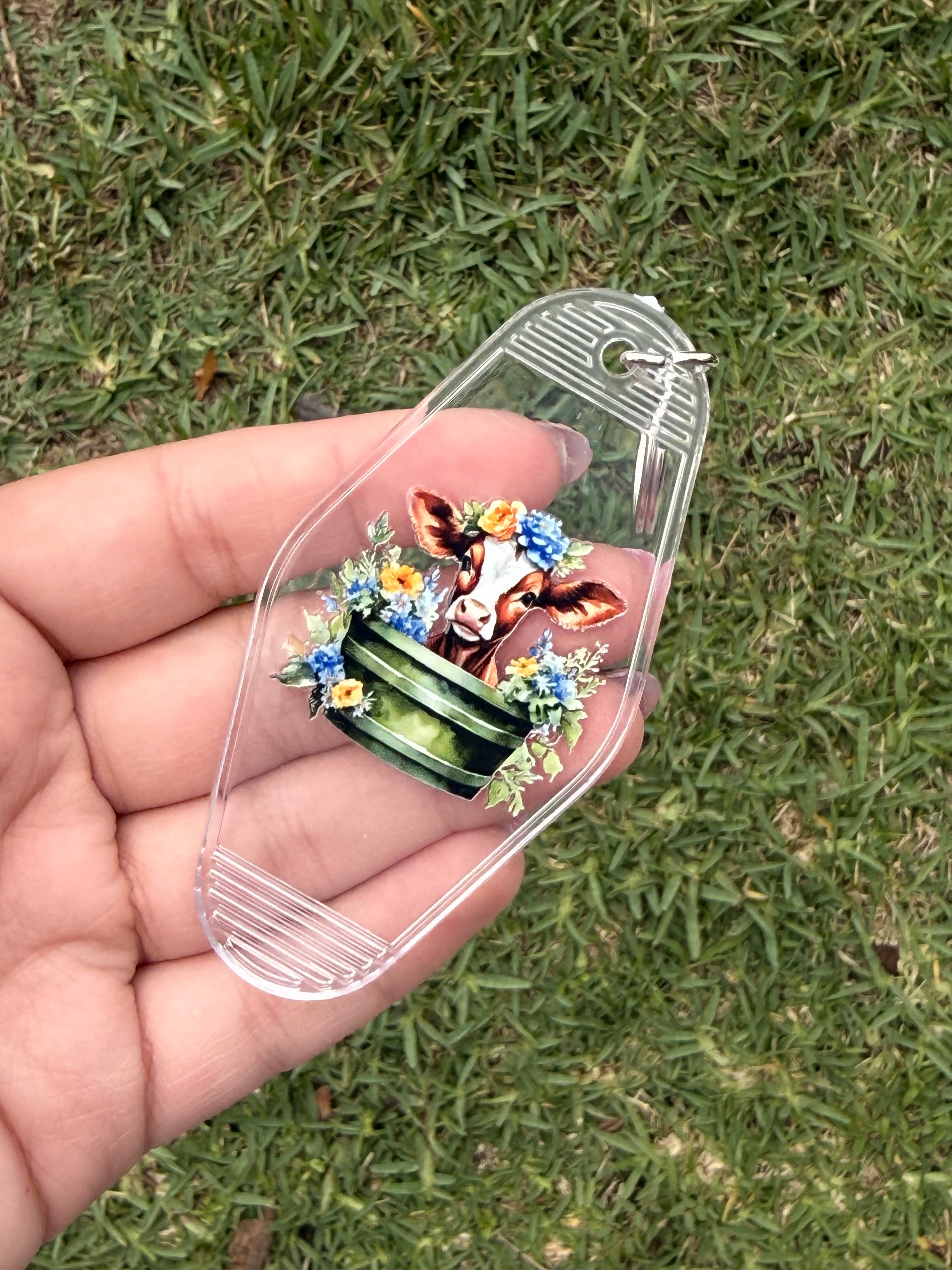 #35- Cow Collection Motel Keychains