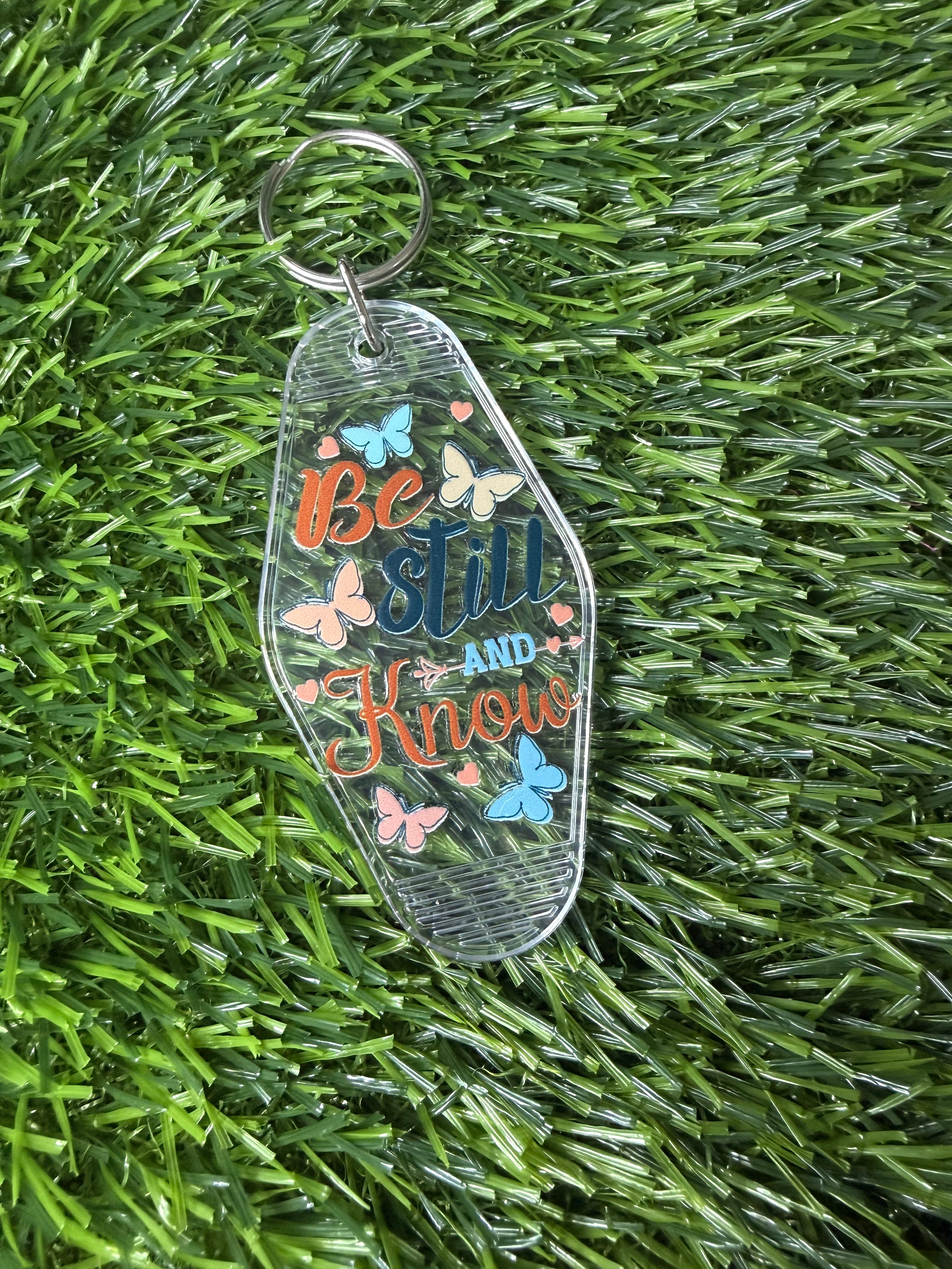 #369- Faith & Designs Collection Motel Keychains