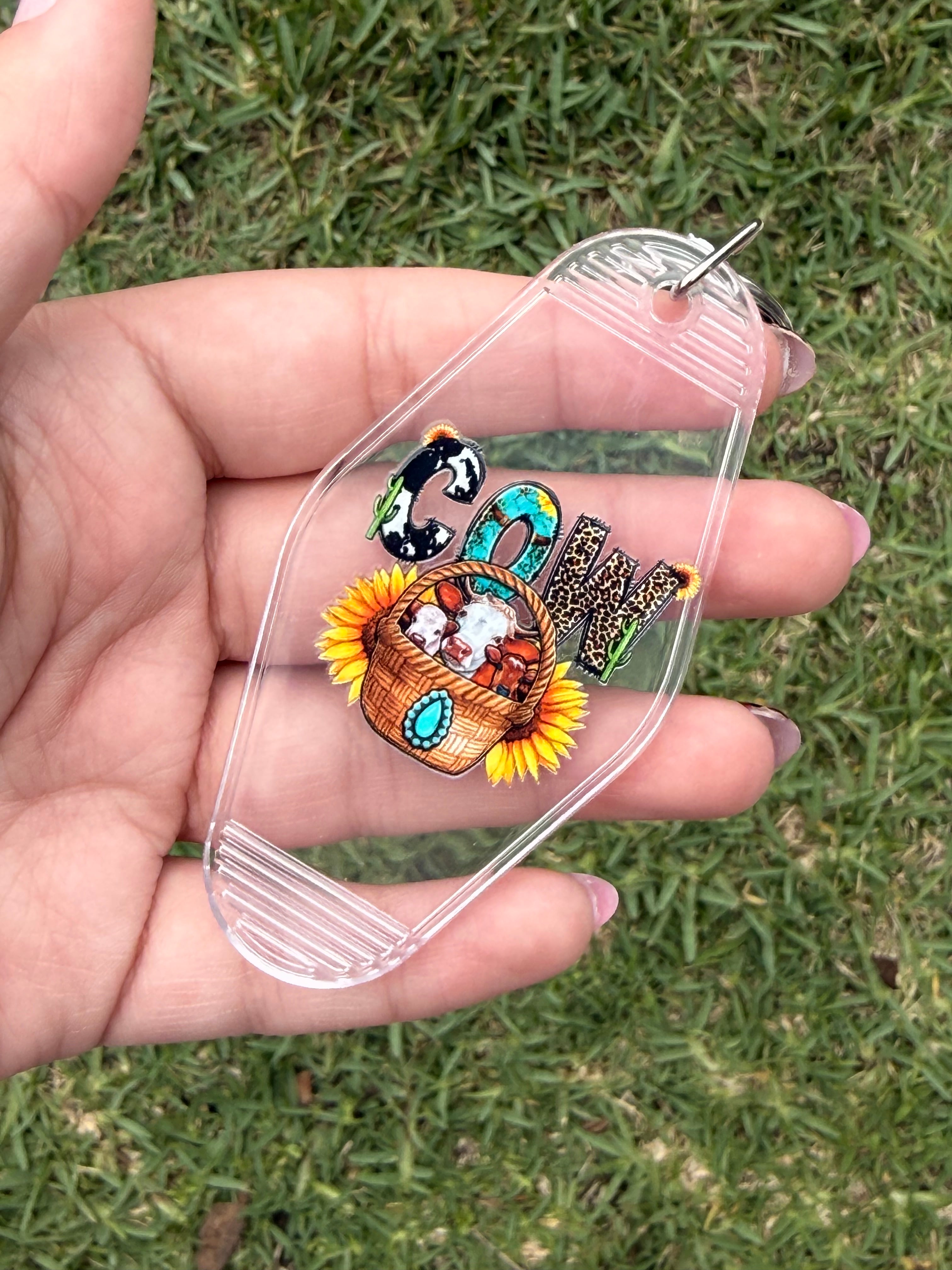 #31- Cow Collection Motel Keychains