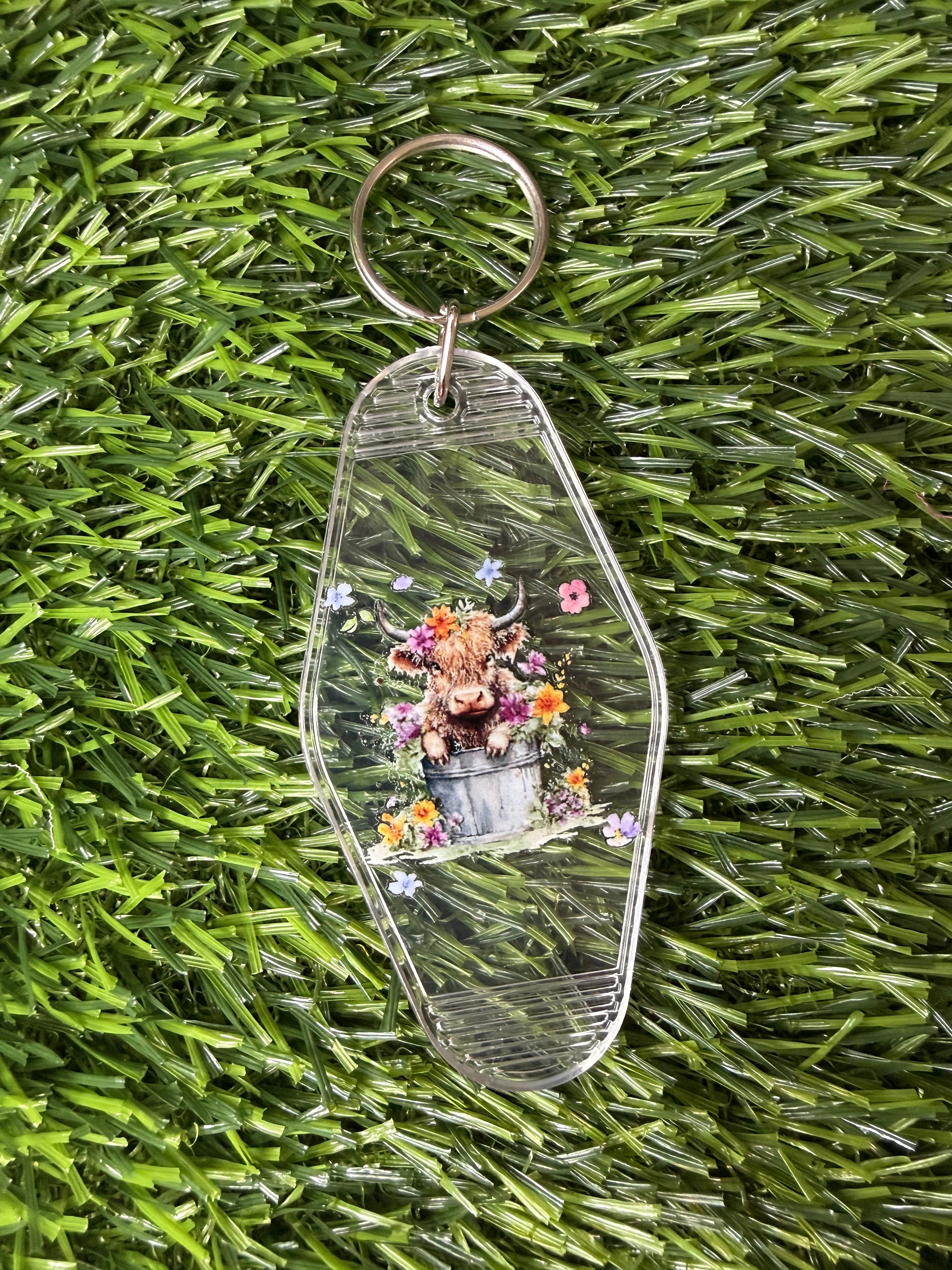 #300- Cow Collection Motel Keychains