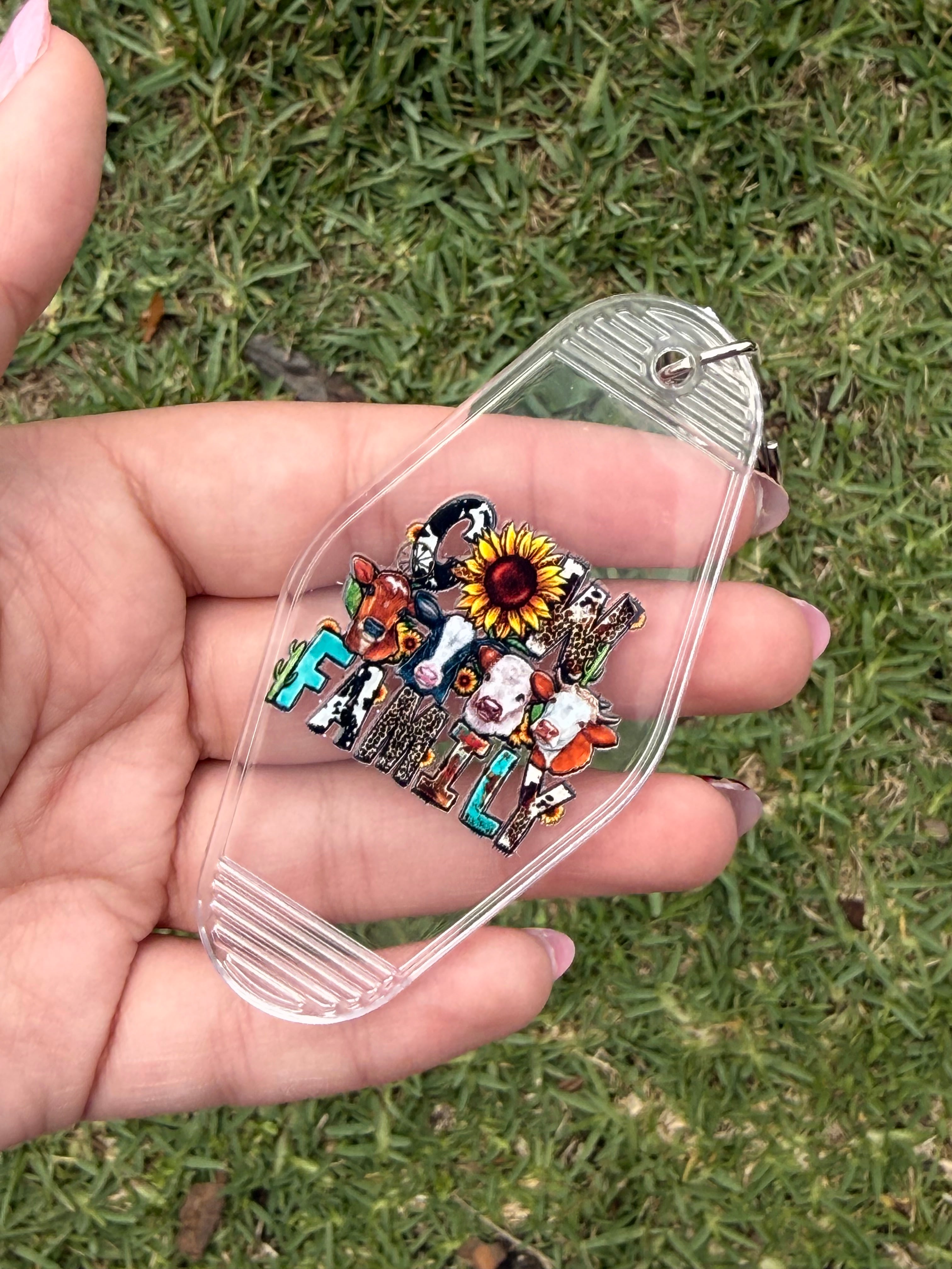 #28- Cow Collection Motel Keychains