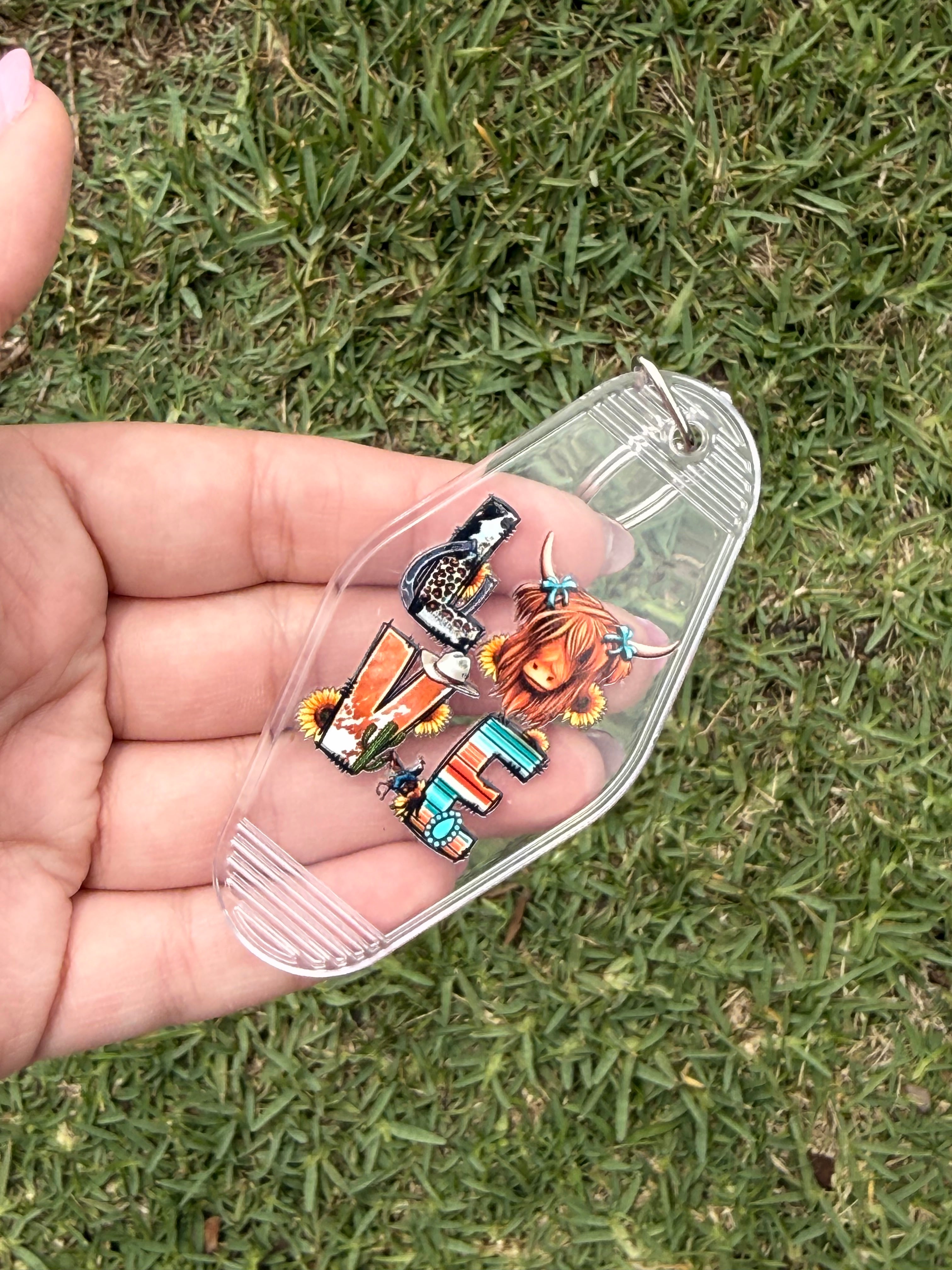 #21- Cow Collection Motel Keychains