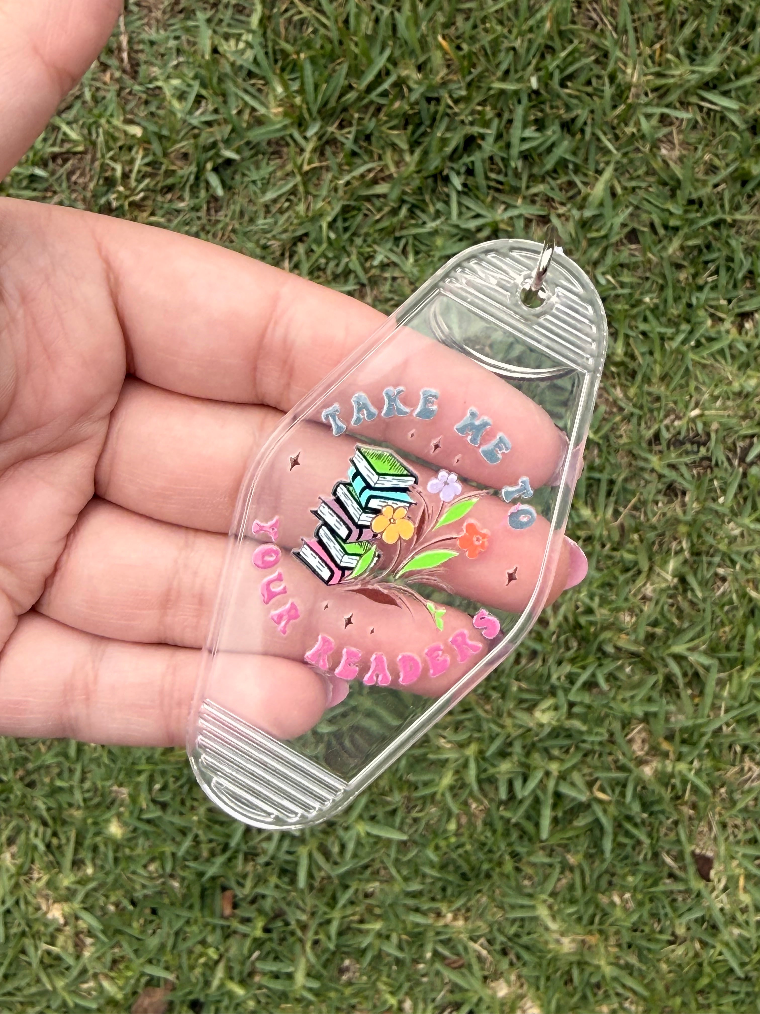#76- Book Collection Motel Keychains