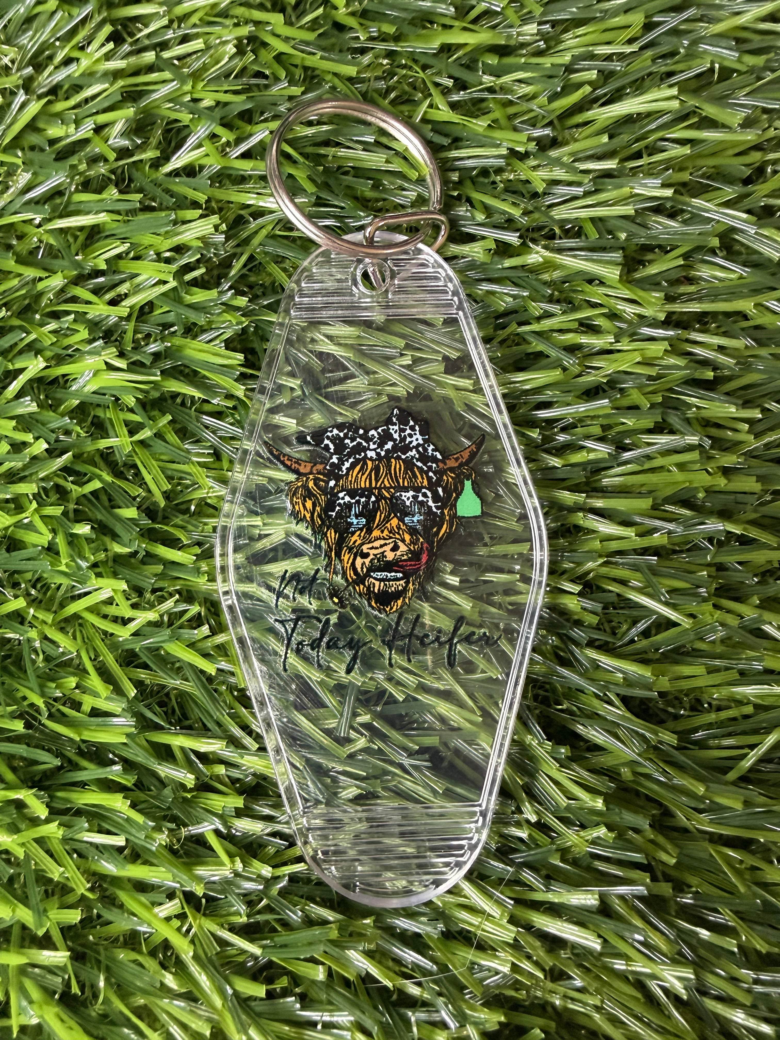 #306- Cow Collection Motel Keychains