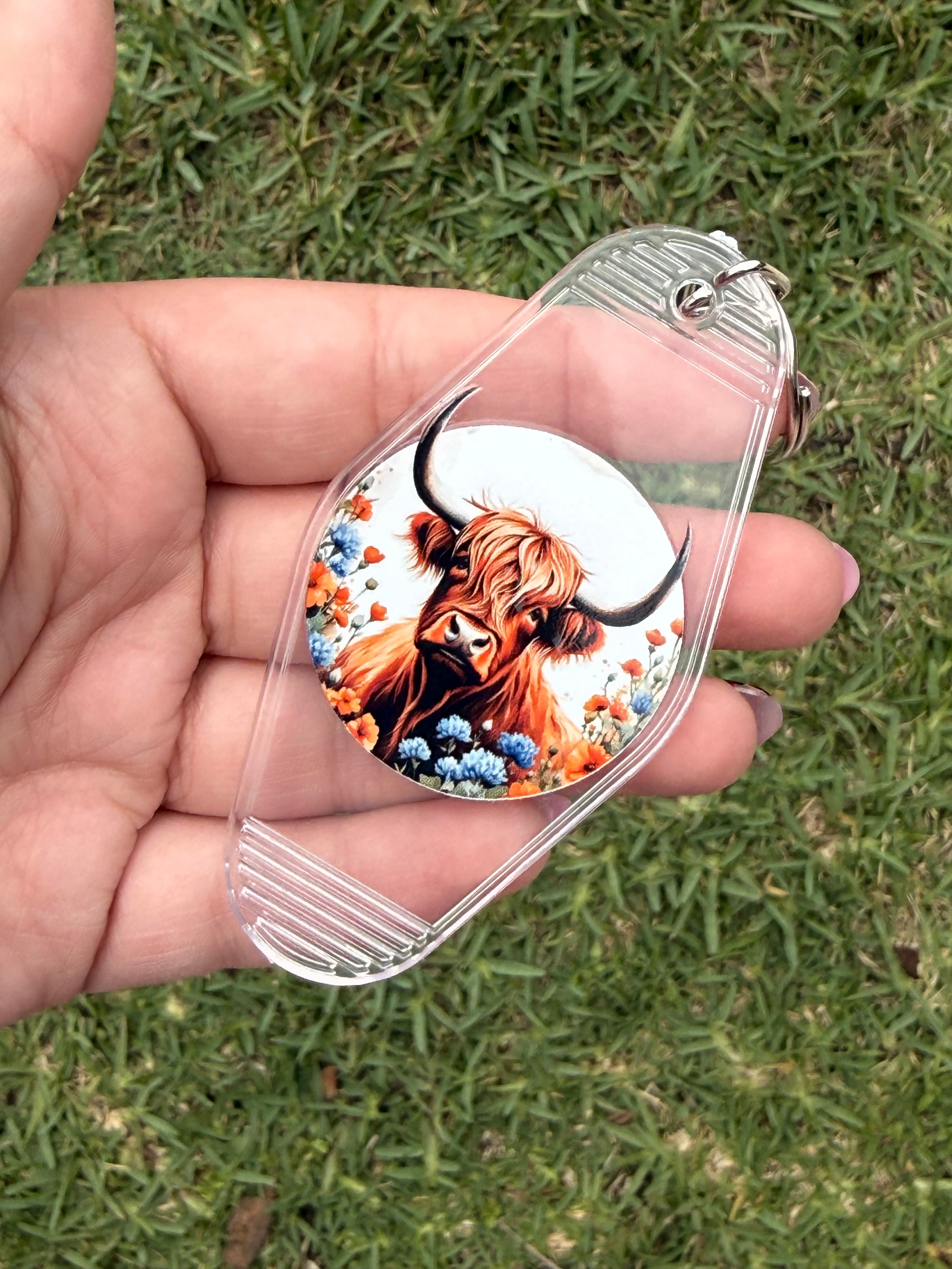#34- Cow Collection Motel Keychains