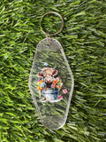 #305- Cow Collection Motel Keychains