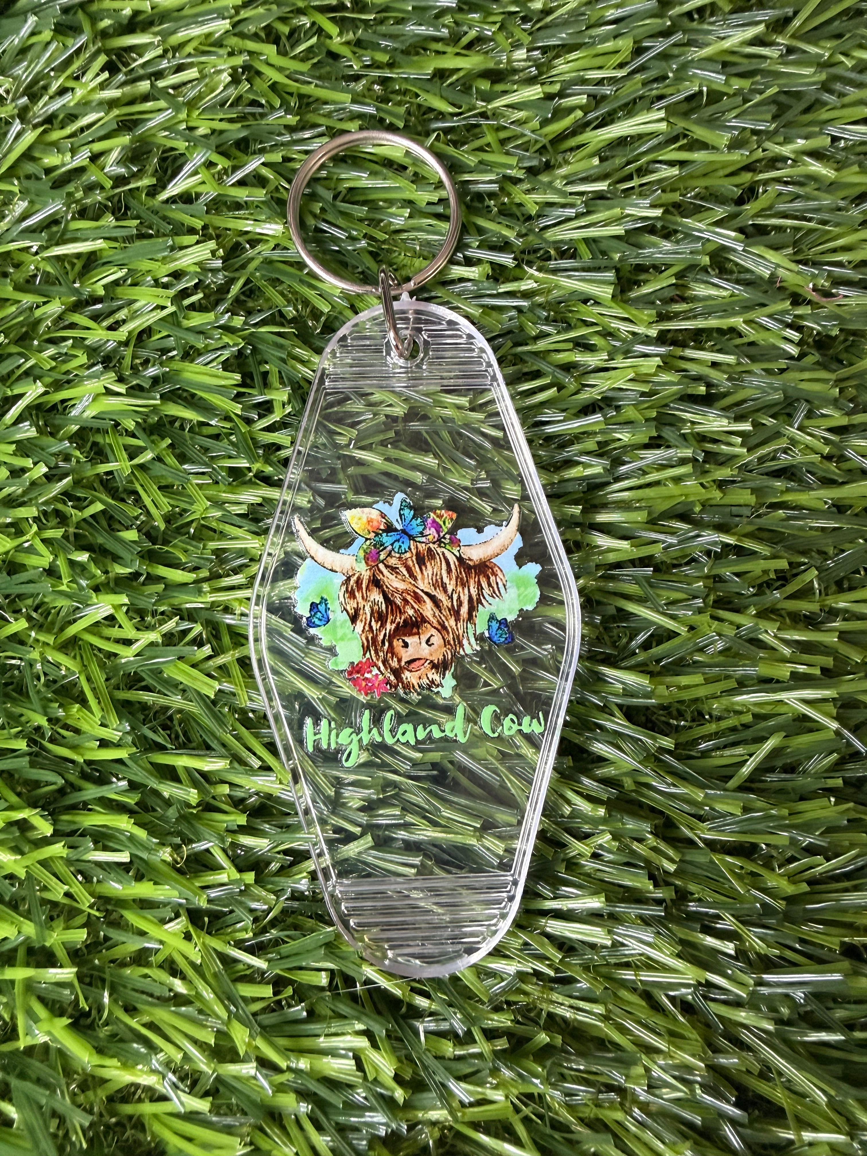#311- Cow Collection Motel Keychains