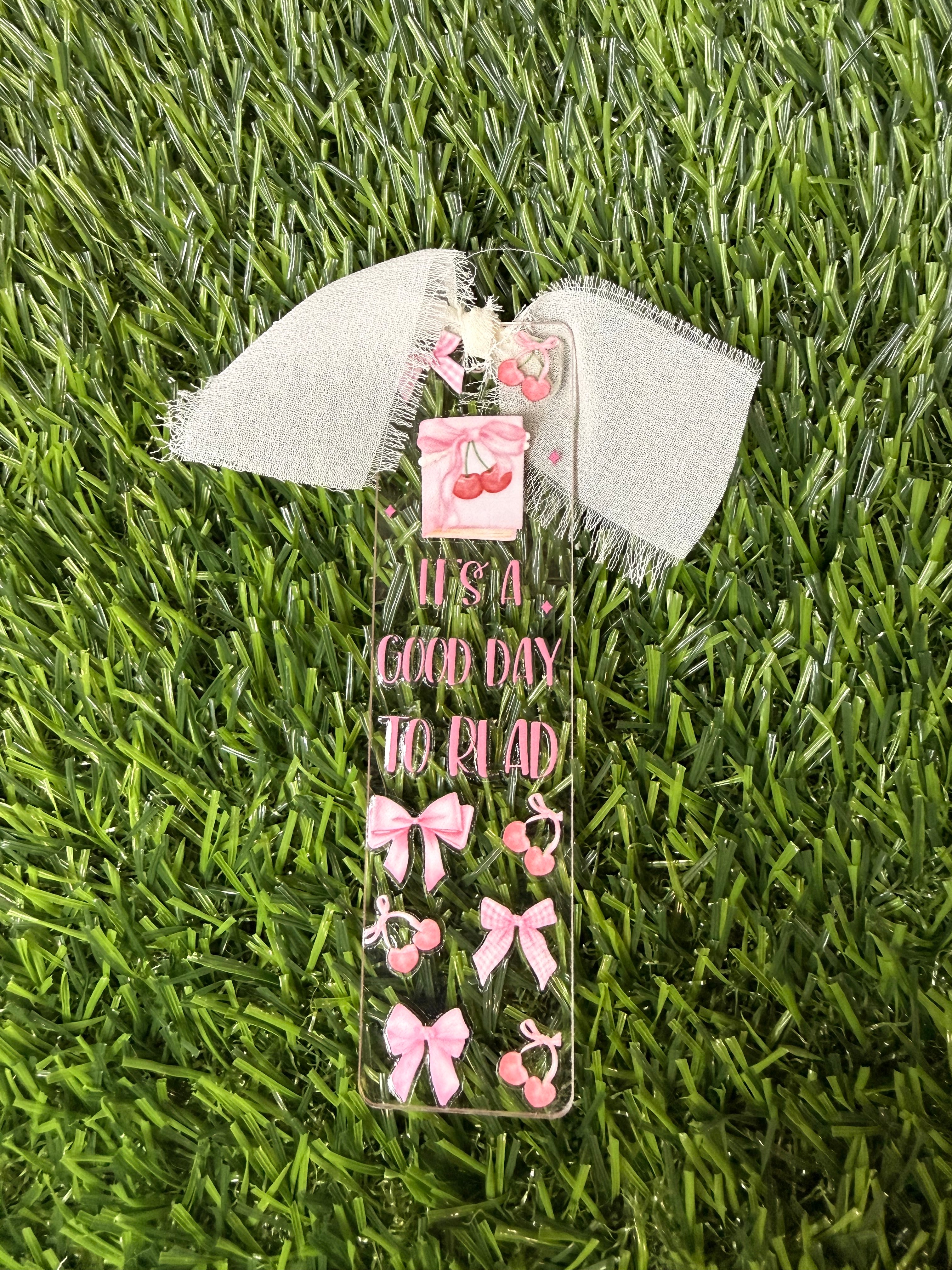#201- Pink Bows Coquette Bookmark Collection