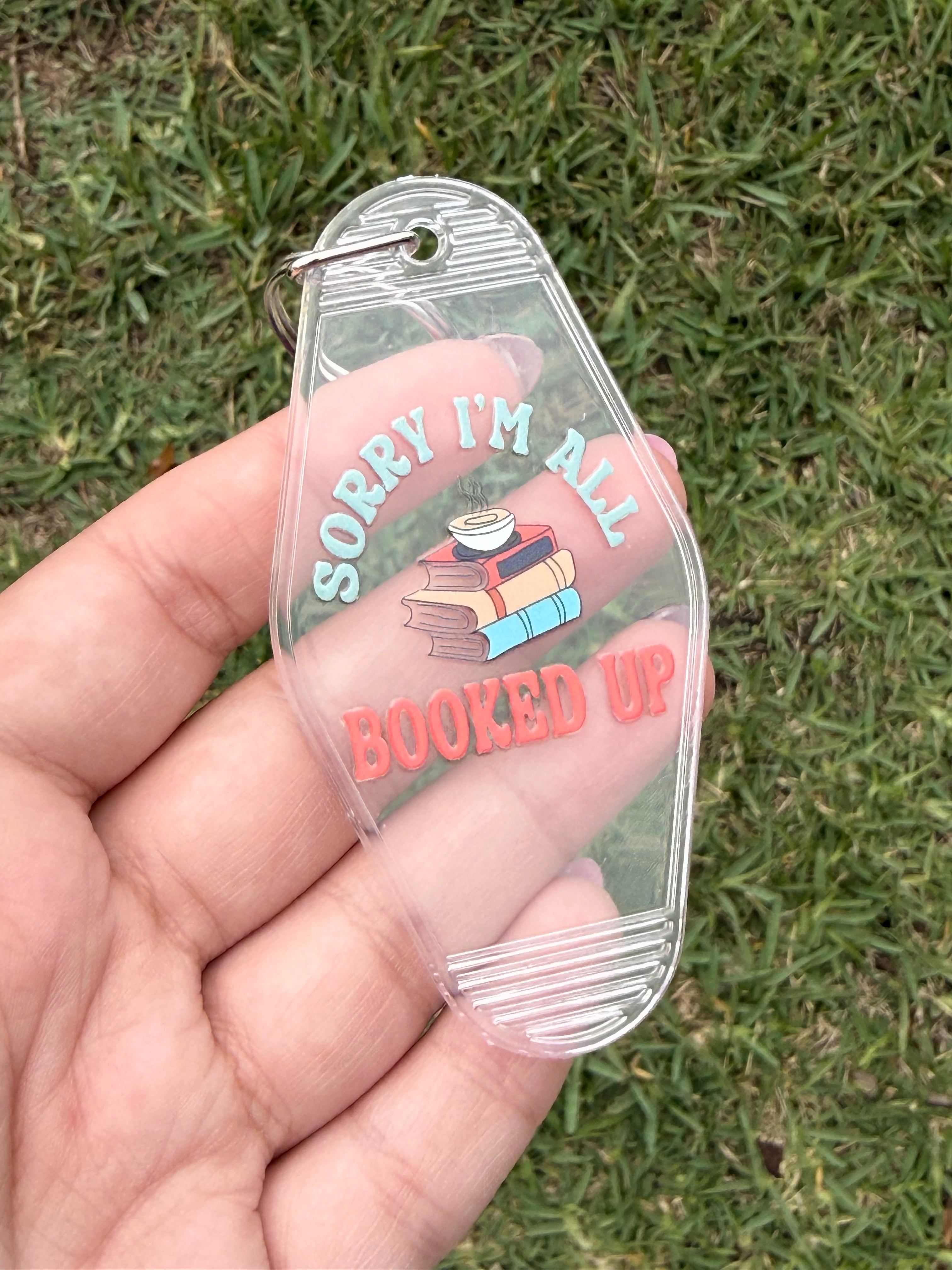 #77- Book Collection Motel Keychains