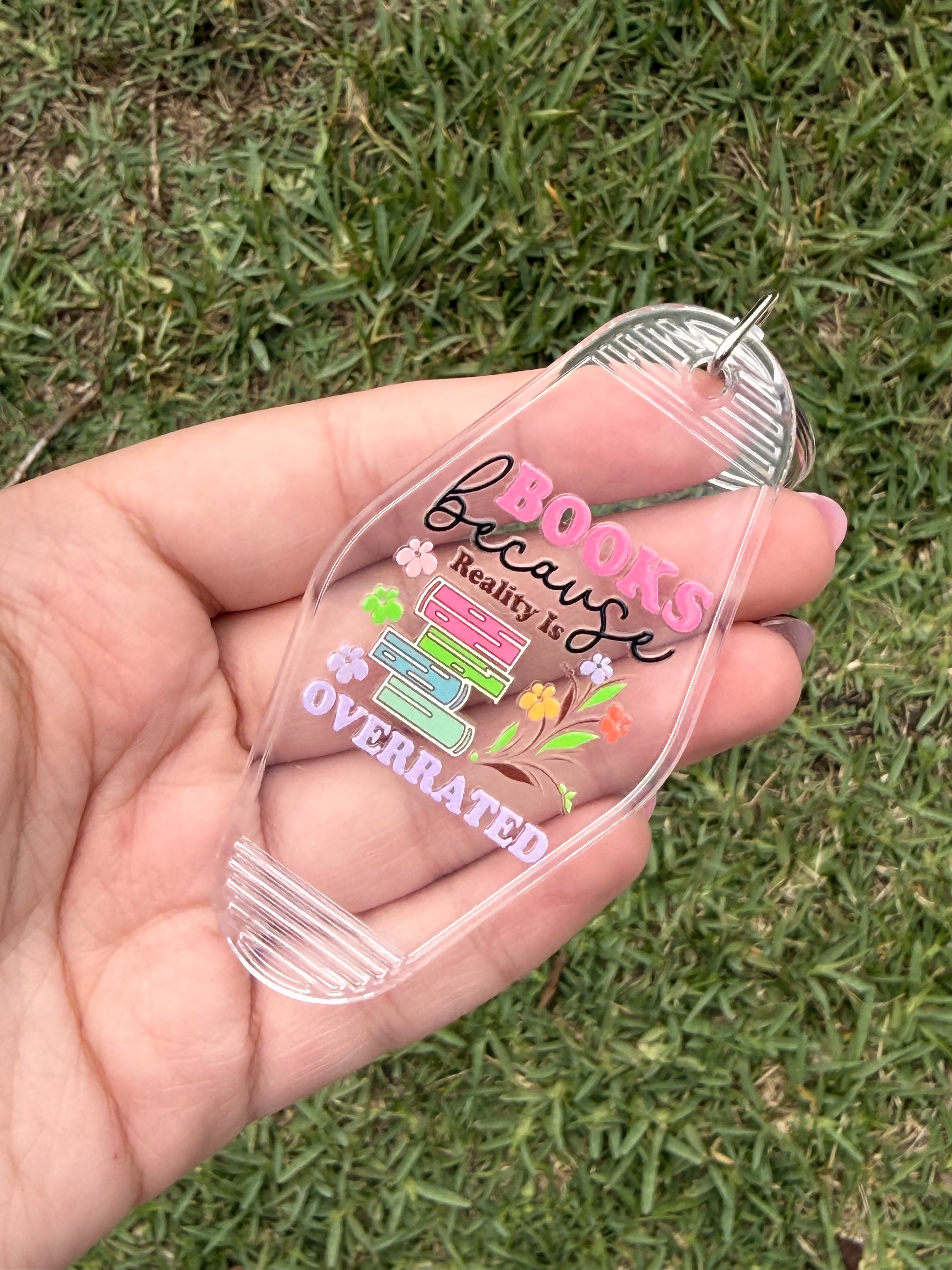 #85- Book Collection Motel Keychains