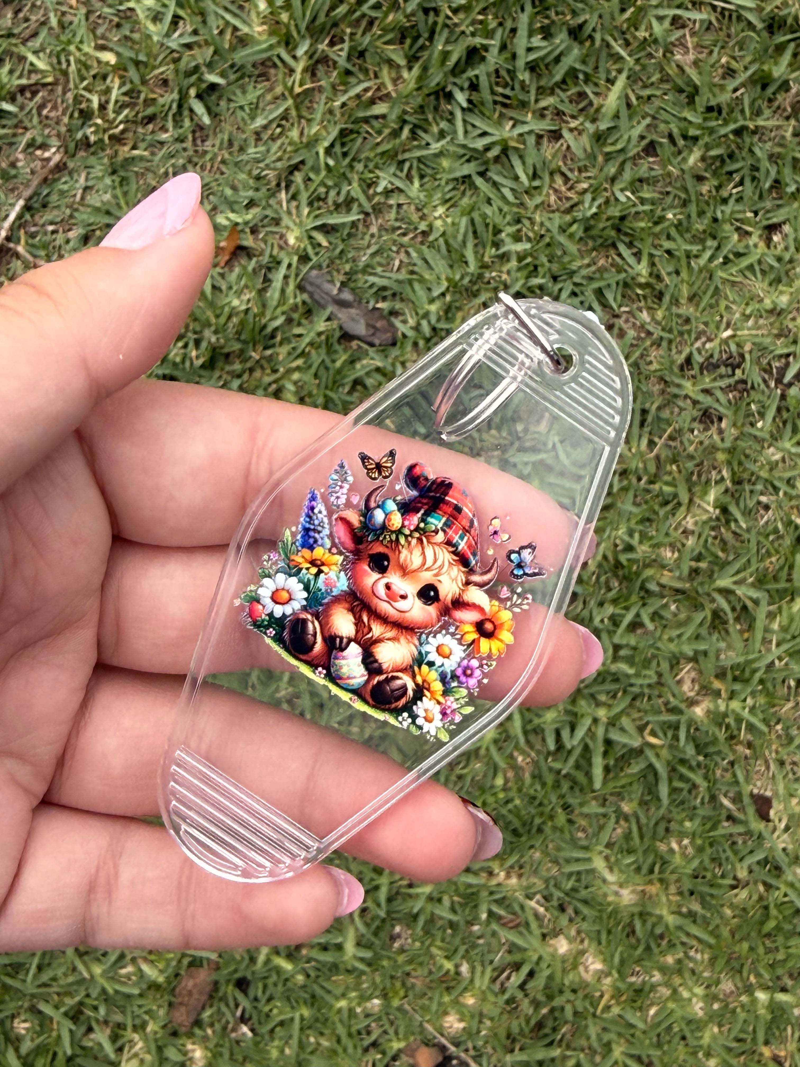 #24- Cow Collection Motel Keychains