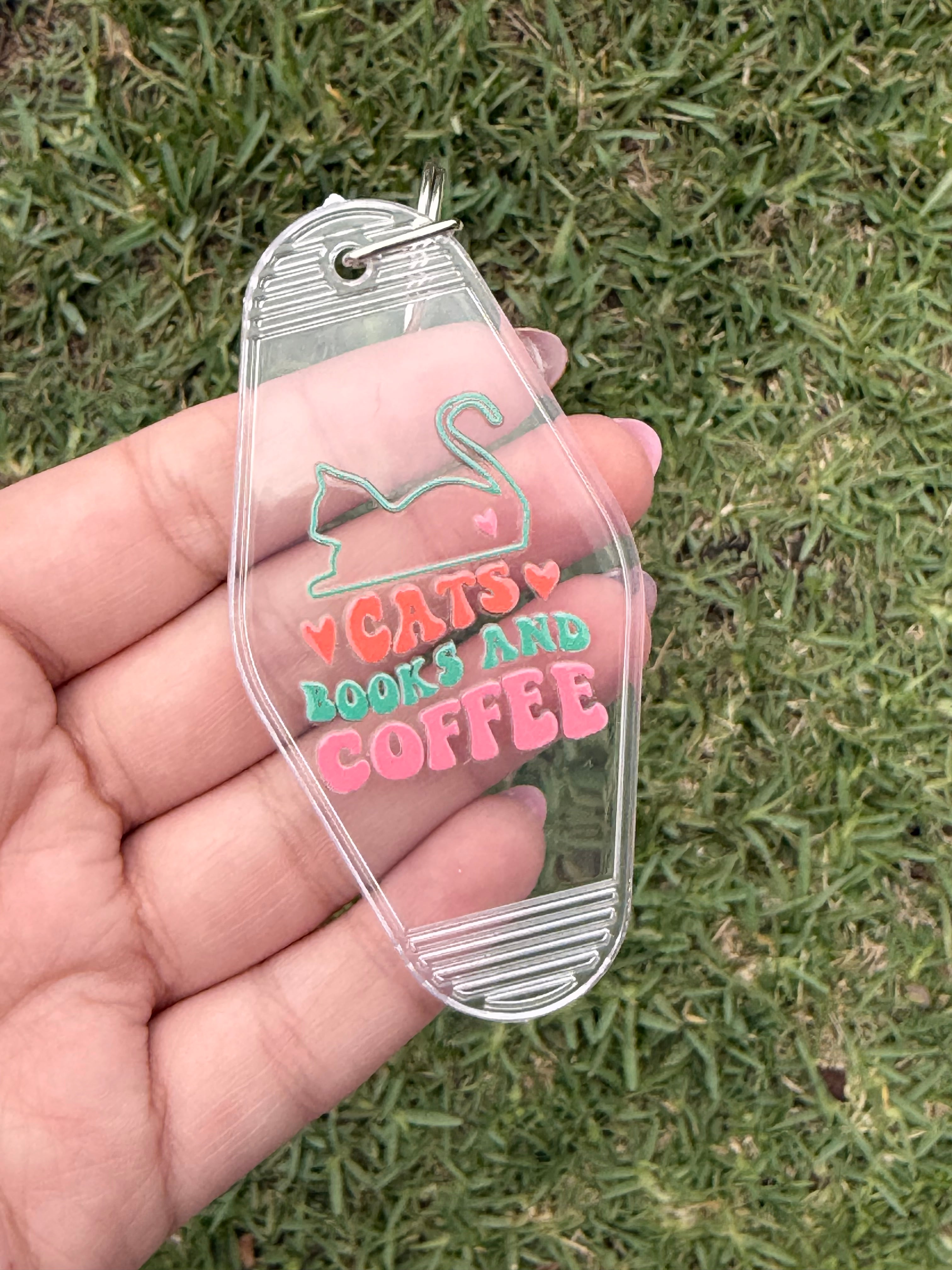 #69- Book Collection Motel Keychains