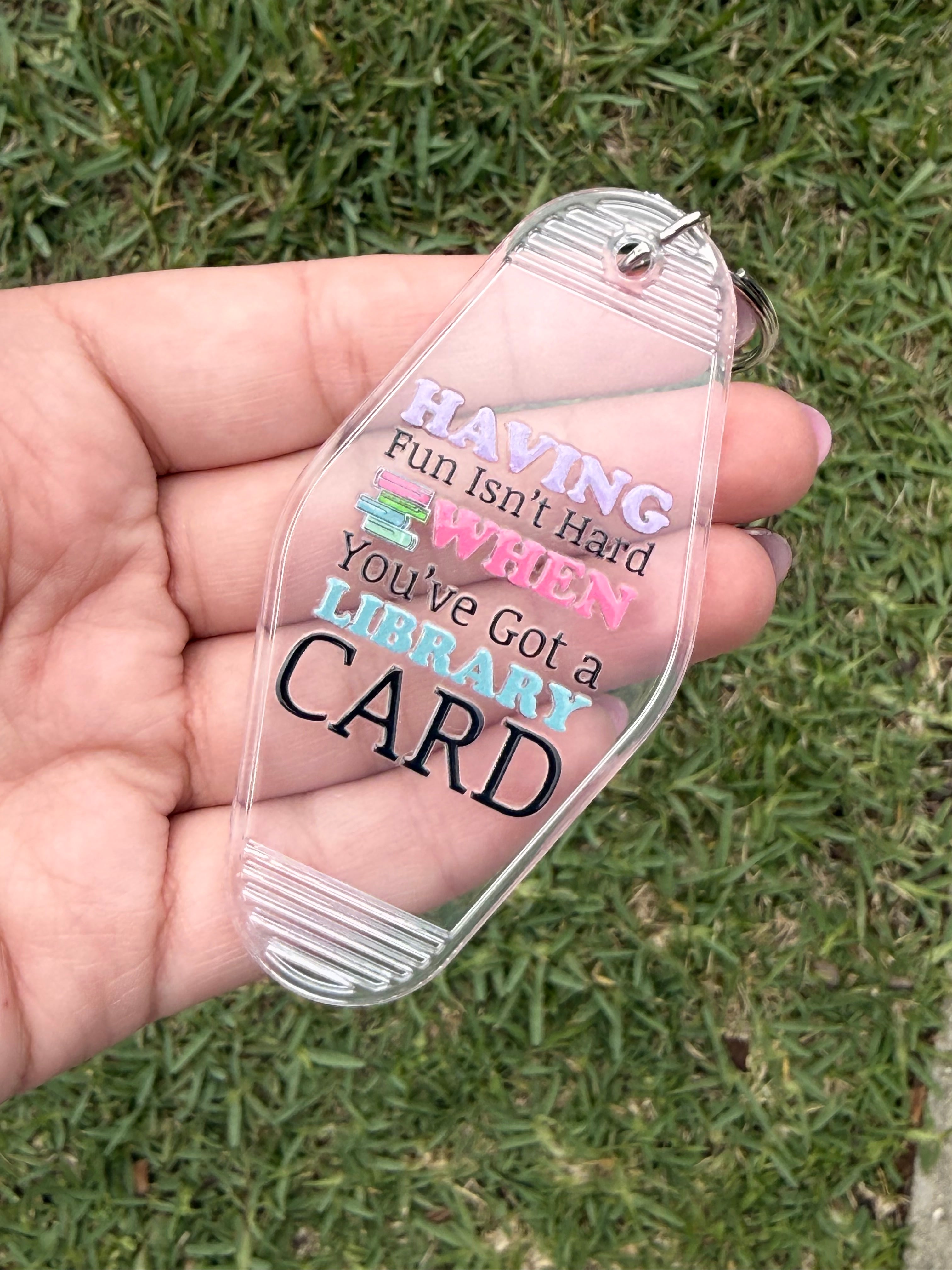 #74- Book Collection Motel Keychains