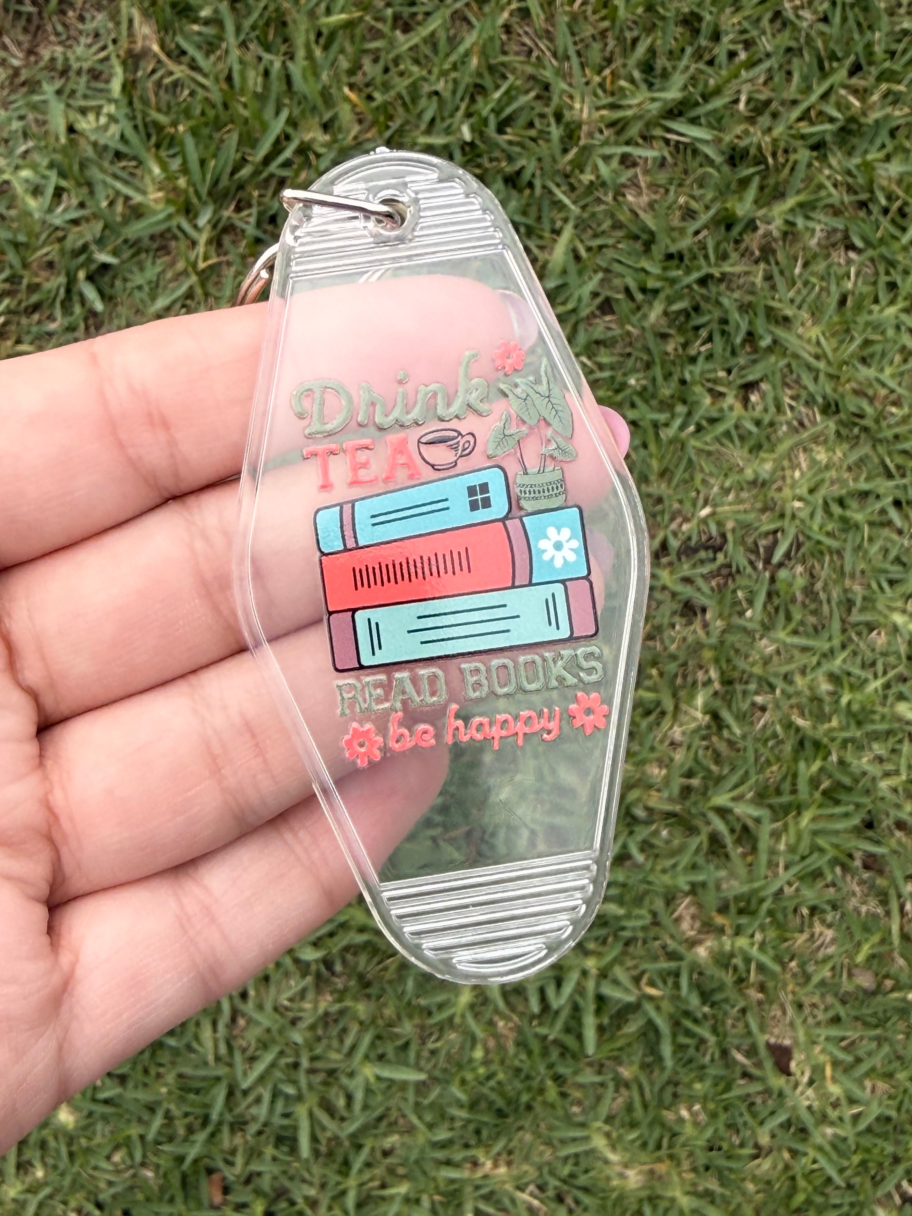#72- Book Collection Motel Keychains