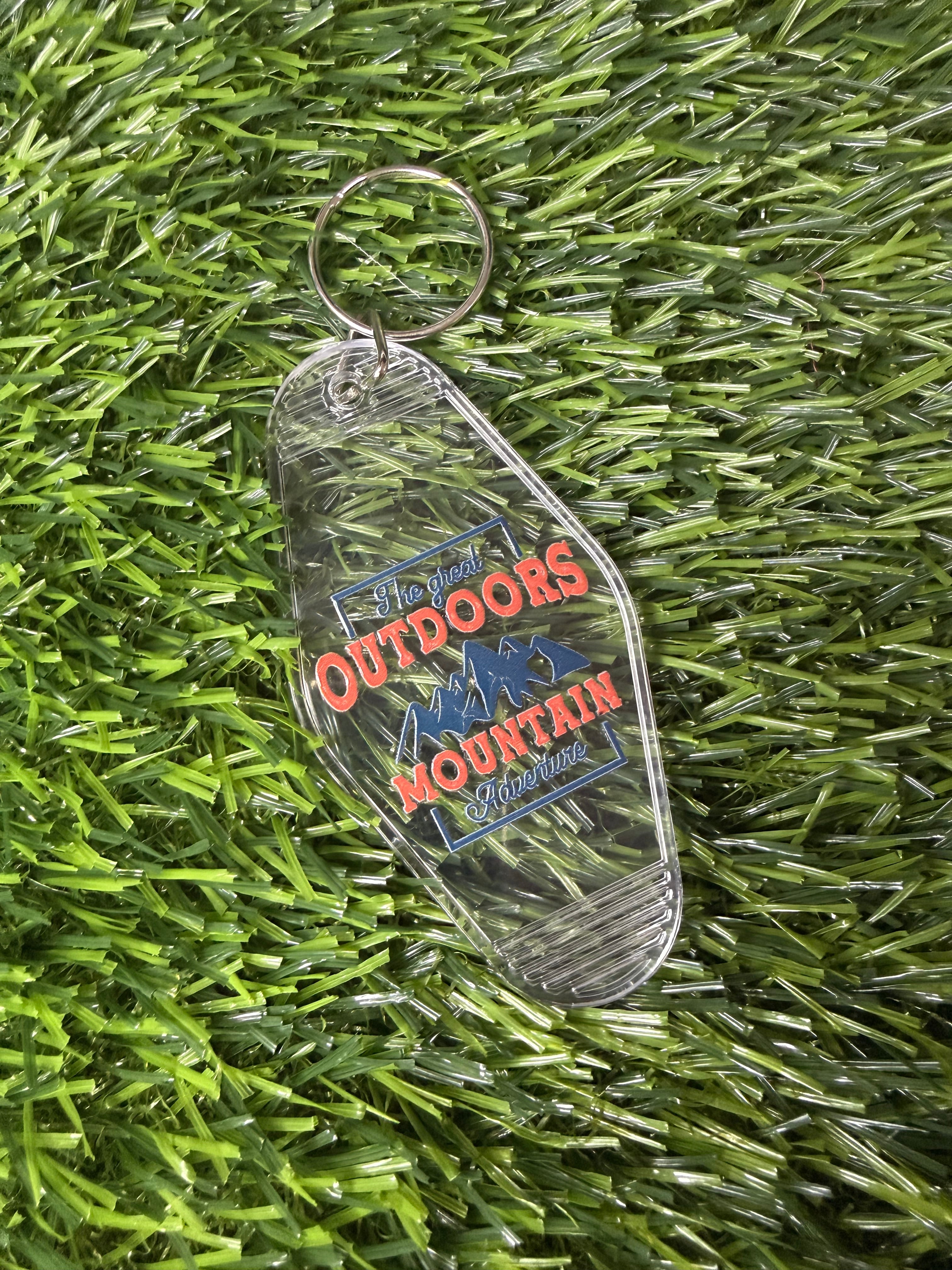 #387- Outdoor Collection Motel Keychains